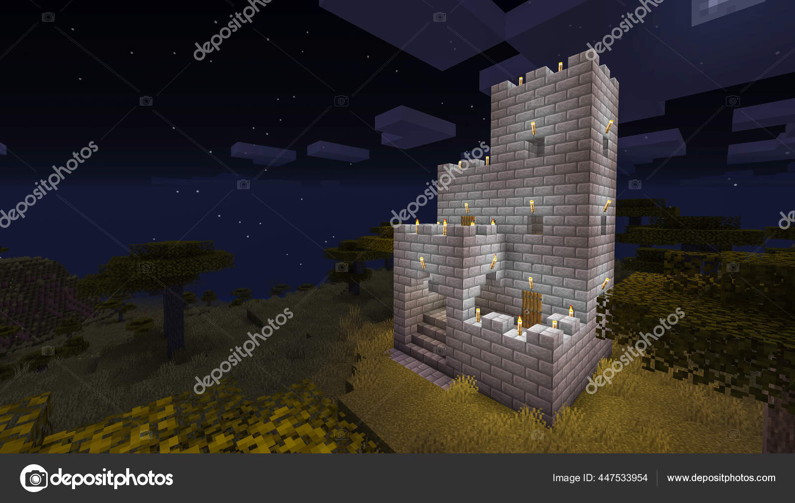 Minecraft Game February 2021 Sample Simply Stone Medieval Castle Minecraft  – Stock Editorial Photo © Yuriy_Vlasenko #447533954